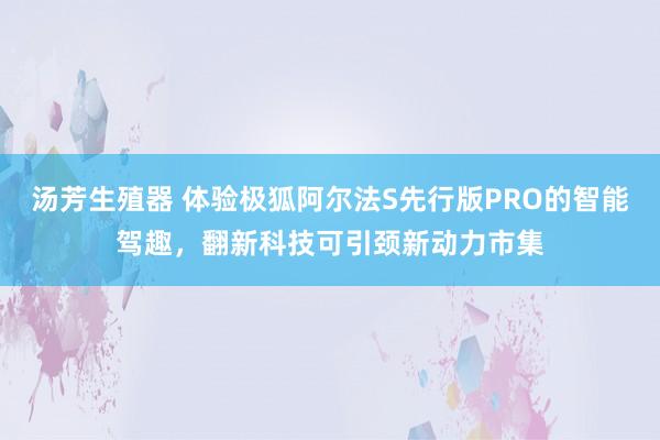 汤芳生殖器 体验极狐阿尔法S先行版PRO的智能驾趣，翻新科技可引颈新动力市集