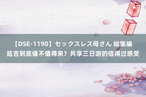 【DSE-1190】セックスレス母さん 総集編 延吉到底值不值得来？共享三日游的信得过感受