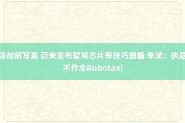 汤加丽写真 蔚来发布智驾芯片等技巧遵循 李斌：执意不作念Robotaxi