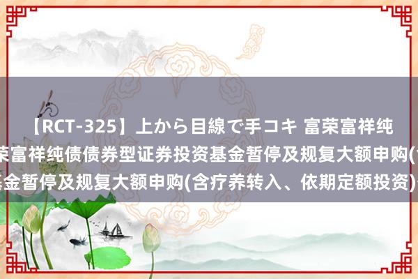 【RCT-325】上から目線で手コキ 富荣富祥纯债A，富荣富祥纯债C: 富荣富祥纯债债券型证券投资基金暂停及规复大额申购(含疗养转入、依期定额投资)公告