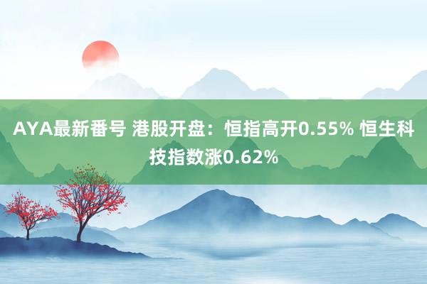 AYA最新番号 港股开盘：恒指高开0.55% 恒生科技指数涨0.62%