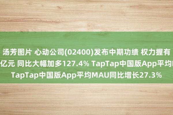 汤芳图片 心动公司(02400)发布中期功绩 权力握有东谈主应占溢利2.05亿元 同比大幅加多127.4% TapTap中国版App平均MAU同比增长27.3%