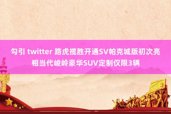 勾引 twitter 路虎揽胜开通SV帕克城版初次亮相当代峻岭豪华SUV定制仅限3辆