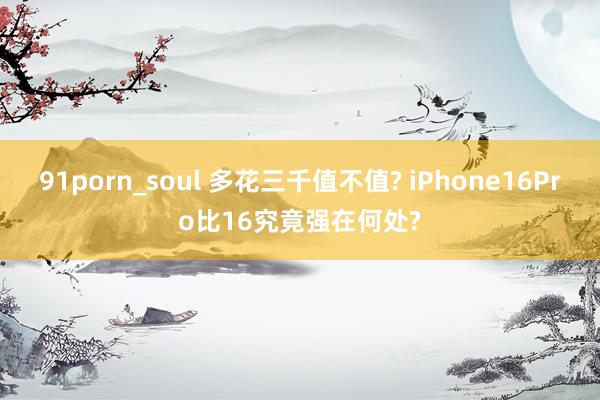 91porn_soul 多花三千值不值? iPhone16Pro比16究竟强在何处?